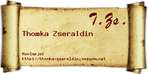 Thomka Zseraldin névjegykártya
